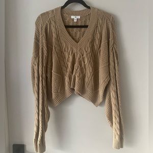 BP Cable Knit Crop Sweater